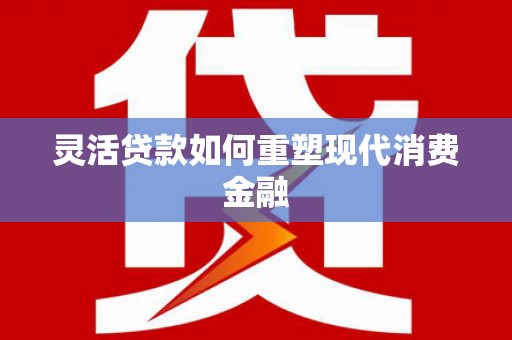 芦洲灵活贷款如何重塑现代消费金融