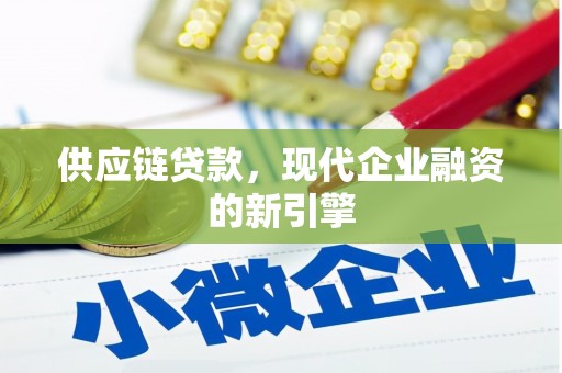 芦洲供应链贷款，现代企业融资的新引擎