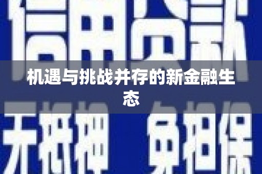 芦洲机遇与挑战并存的新金融生态