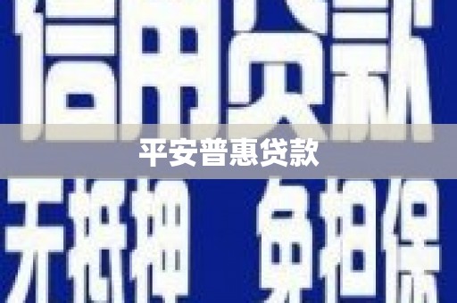 芦洲平安普惠贷款