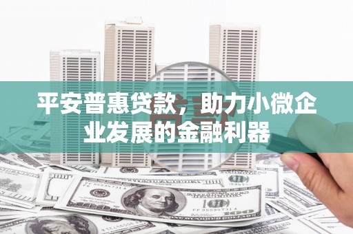 芦洲平安普惠贷款，助力小微企业发展的金融利器