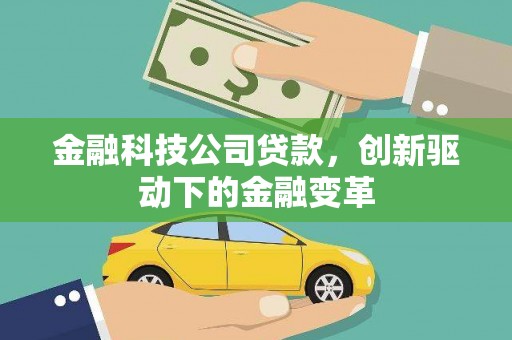 芦洲金融科技公司贷款，创新驱动下的金融变革
