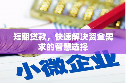 芦洲短期贷款，快速解决资金需求的智慧选择