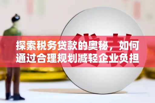 芦洲探索税务贷款的奥秘，如何通过合理规划减轻企业负担