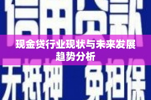 芦洲现金贷行业现状与未来发展趋势分析