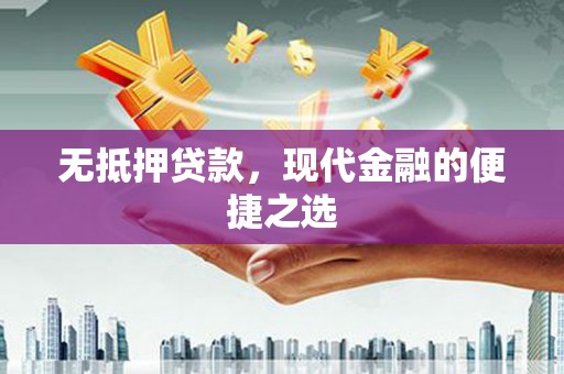 芦洲无抵押贷款，现代金融的便捷之选