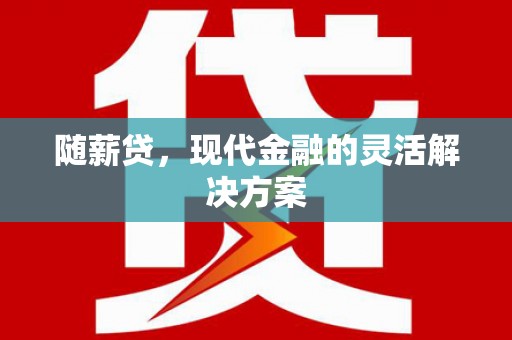 芦洲随薪贷，现代金融的灵活解决方案