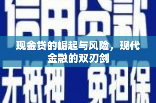芦洲现金贷的崛起与风险，现代金融的双刃剑