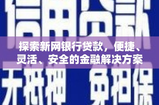 芦洲探索新网银行贷款，便捷、灵活、安全的金融解决方案
