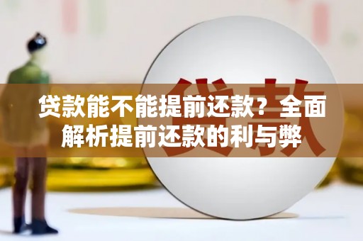芦洲贷款能不能提前还款？全面解析提前还款的利与弊