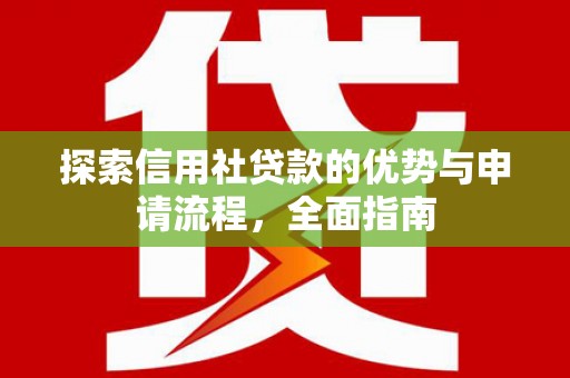 芦洲探索信用社贷款的优势与申请流程，全面指南
