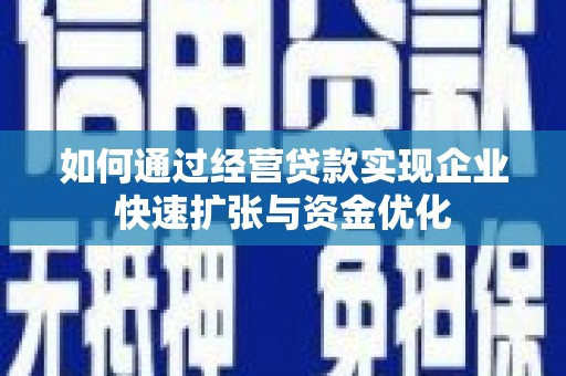 芦洲如何通过经营贷款实现企业快速扩张与资金优化
