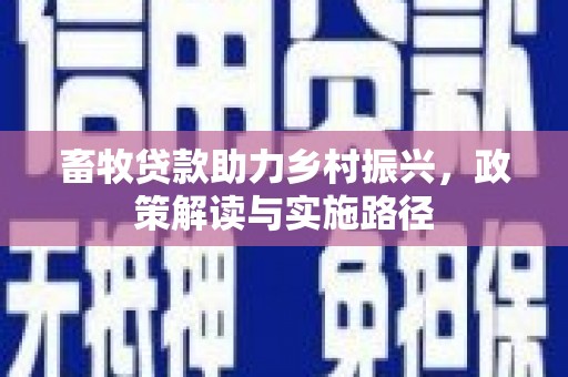 芦洲畜牧贷款助力乡村振兴，政策解读与实施路径