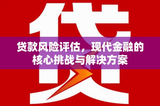 芦洲贷款风险评估，现代金融的核心挑战与解决方案
