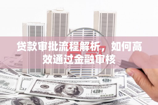 芦洲贷款审批流程解析，如何高效通过金融审核