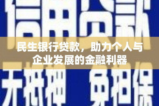 芦洲民生银行贷款，助力个人与企业发展的金融利器