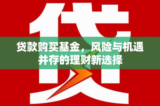 芦洲贷款购买基金，风险与机遇并存的理财新选择