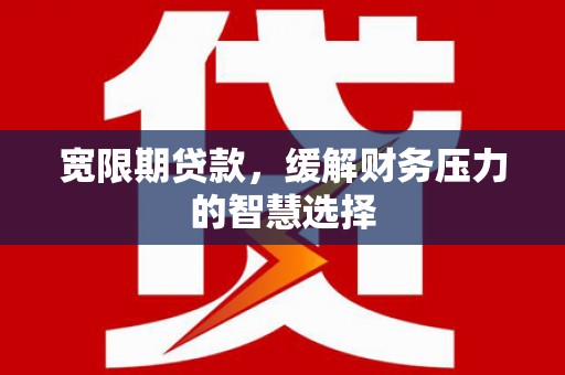 芦洲宽限期贷款，缓解财务压力的智慧选择