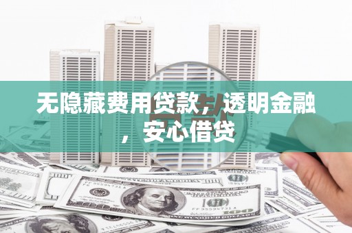 芦洲无隐藏费用贷款，透明金融，安心借贷