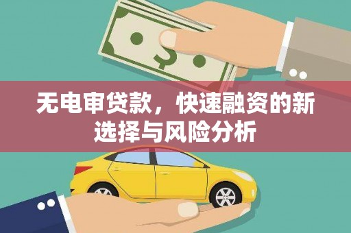 芦洲无电审贷款，快速融资的新选择与风险分析