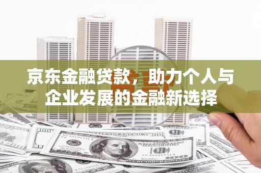 芦洲京东金融贷款，助力个人与企业发展的金融新选择