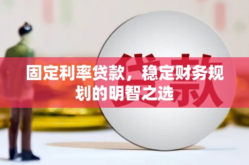 芦洲固定利率贷款，稳定财务规划的明智之选
