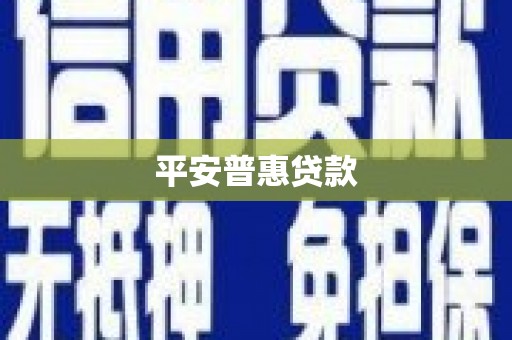 芦洲平安普惠贷款