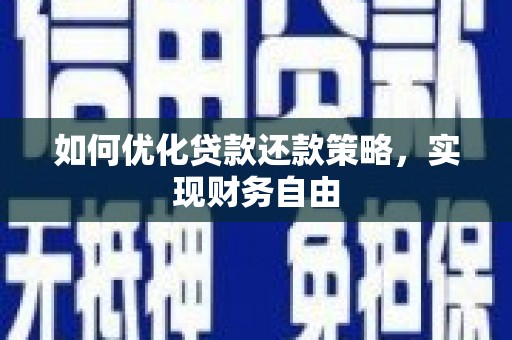 芦洲如何优化贷款还款策略，实现财务自由