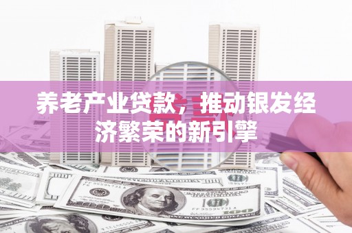 芦洲养老产业贷款，推动银发经济繁荣的新引擎