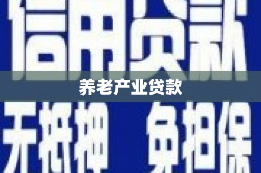 芦洲养老产业贷款