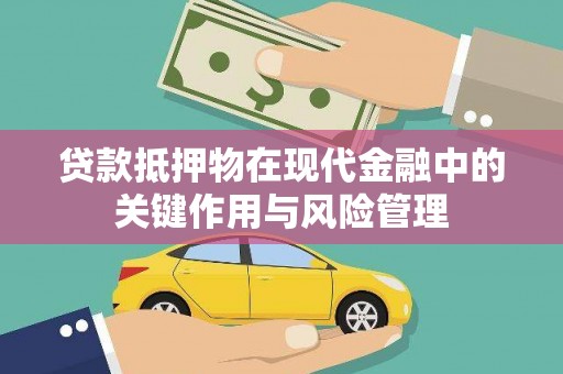 芦洲贷款抵押物在现代金融中的关键作用与风险管理