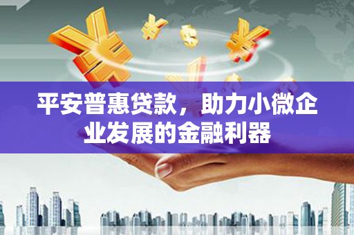 芦洲平安普惠贷款，助力小微企业发展的金融利器