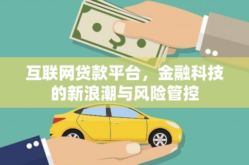 芦洲互联网贷款平台，金融科技的新浪潮与风险管控