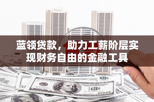 芦洲蓝领贷款，助力工薪阶层实现财务自由的金融工具