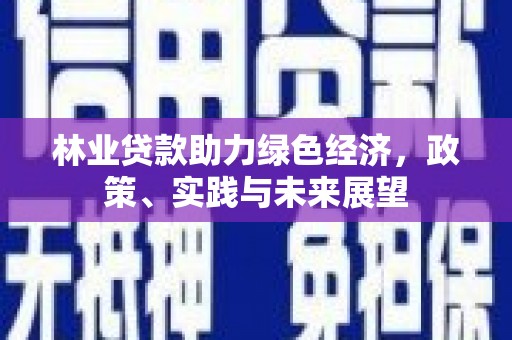芦洲林业贷款助力绿色经济，政策、实践与未来展望
