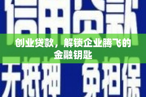 芦洲创业贷款，解锁企业腾飞的金融钥匙