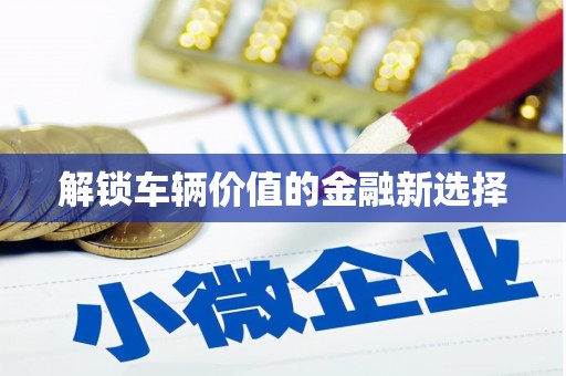 芦洲解锁车辆价值的金融新选择