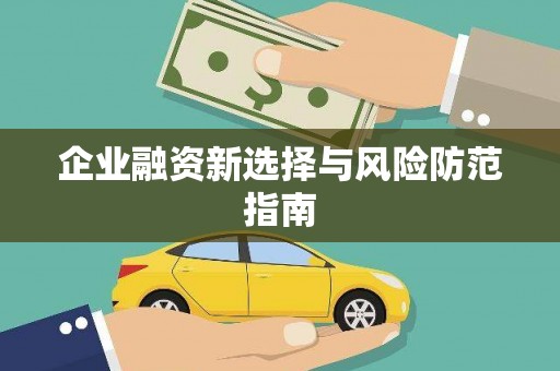芦洲企业融资新选择与风险防范指南