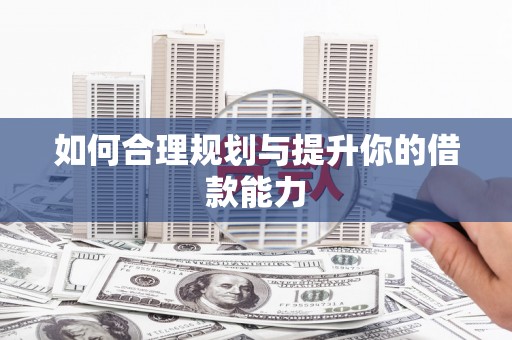 芦洲如何合理规划与提升你的借款能力