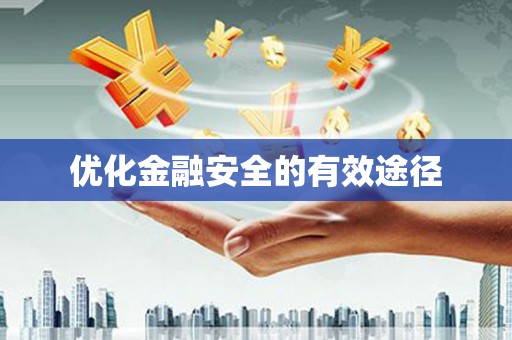 芦洲优化金融安全的有效途径