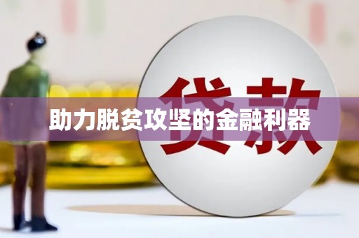 芦洲助力脱贫攻坚的金融利器